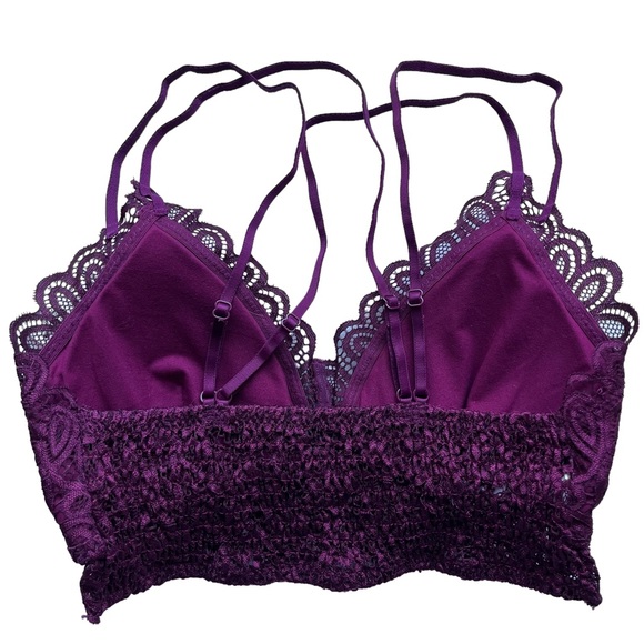 Burgundy (Red Wine)LACE Racerback BRALETTE~Women's MEDIUM~NEW w/tags~Blake & Co. - Picture 2 of 9